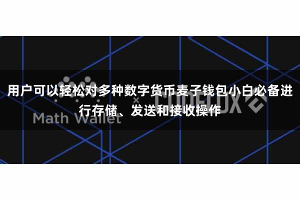 用户可以轻松对多种数字货币麦子钱包小白必备进行存储、发送和接收操作