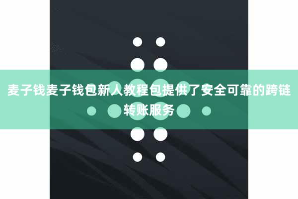 麦子钱麦子钱包新人教程包提供了安全可靠的跨链转账服务