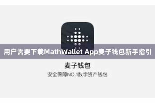用户需要下载MathWallet App麦子钱包新手指引